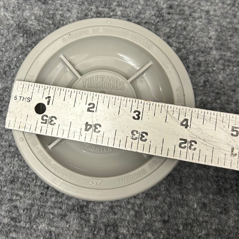 Vintage Thermos Replacement Parts Lot Red Cup Tan Stopper Gray Lid 763 73A63 - Picture 8 of 8